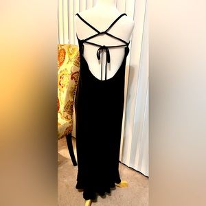 Oasis Black Strappy Cocktail Dress, Sz 42 (US L)